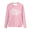 thumbnail image 4 of Pisexur Hauts pour Femmes Mode d'Automne T-Shirt à Imprimé Graphique Cœur Col Rond Manches Longues Chemises pour Femmes Chic Décontracté Hauts de Sortie Confort Polyvalent Blouses Légères, 4 of 5