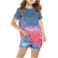thumbnail image 1 of MeetoTime T-Shirt Graphique à Manches Courtes pour Enfants Tee Décontracté à Col Rond Haut pour Bébés Garçons Filles 3-12 Ans, 1 of 4