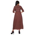 thumbnail image 4 of Moomaya Printed Front Slit A-Line Kurtis For Women Short Sleeve Summer Kurta, 4 of 5