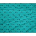 thumbnail image 4 of oneOone Polyester Lycra Turquoise Blue Fabric Rabbit Animal Quilting Supplies Print Sewing Fabric By The Yard 56 Inch Wide, 4 of 4