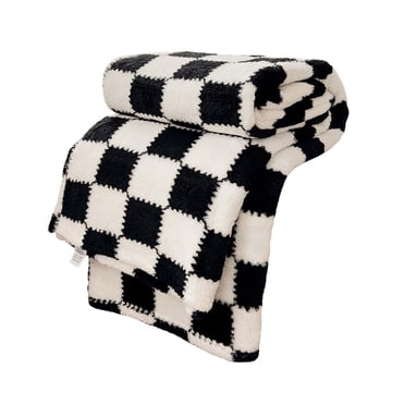 Dvruxg Couverture à Carreaux, Jeté à Carreaux Doux et Confortable, Jeté à Damier Chaud et Duveteux, Couverture à Carreaux, pour Canapé Lit Sofa