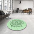 thumbnail image 4 of Ahgly Tapis d'Intérieur Lavable en Machine Carré Vert Menthe, 4 Pieds Carré, 4 of 7