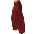 thumbnail image 2 of LSLJS Women's Spring and Solid Color Elastic Waist Cotton Linen Versatile Straight Tube Casual Wide Leg Pants Womens Work Pants, 2 of 6