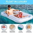 thumbnail image 2 of Swimline Luxe Edition Bain de Soleil Gonflable pour Piscine, Blanc et Or, 2 of 7