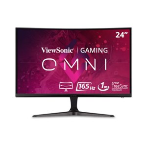 VIEWSONIC 24" FHD 165Hz 5ms GTG Curved MVA FreeSync Gaming Monitor (VX2418C) - Black