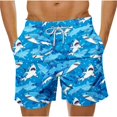 thumbnail image 5 of Hawaiian Print Swim Trunks for Men, Quick-Dry Polyester Fabric with UPF 50+ Protection, Elastic Waistband with Drawstring, Mesh Lining, 2 Slanted Pockets, for Beach, Pool, or Casual Wear, 5 of 5