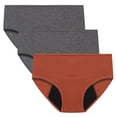 thumbnail image 1 of MeetoTime 3 Pack Womens Panties Stretchy Soft Full Coverage Briefs Comfortable Mid-Waist Underwear, 1 of 8