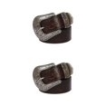 thumbnail image 4 of Ruiboury Embossed Pattern Belt With Fine Craftsmanship For Vintage And Western Looks Long Fashion Embossed Pattern Rivet Belt Small round coffee 105cm 2Set, 4 of 6