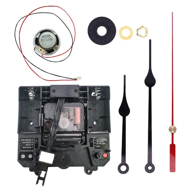 Large Pendulum Clock Movement, with Hands Fittings Parts Silent Making Music H
