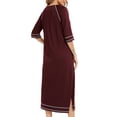 thumbnail image 4 of yievot Robe de Maison pour Femmes Longue à Fermeture Éclair devant Peignoirs Chemises de Nuit avec Poches Tenue d'Intérieur, 4 of 4