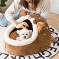 thumbnail image 4 of Lit Mignon pour Chien Lit Chaud pour Chiot Maison pour Chat et Hiver Chaud L, 4 of 7