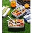 thumbnail image 3 of Matoen12 Bento Box Adult Lunch Box Plastic Double Layered Sealed Microwave Oven Student Picnic Lunch Box Red, 3 of 6