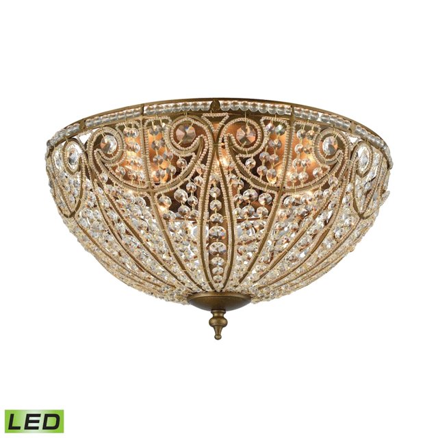 ElkGroup International 8 LED 15963/8-LED Elizabethan Flush Clair en Bronze Foncé