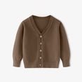 thumbnail image 3 of Liyamei Unisex Boy' Girls' Cardigans Sweater V Neck Long Sleeve Button Soild Knit Sweaters For 2 10 Years, 3 of 3