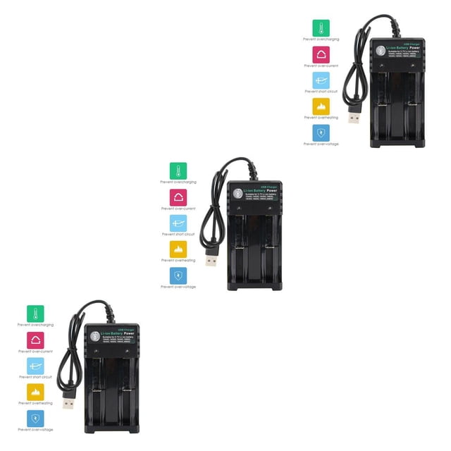 Baohd USB Intelligent Universal Rechargeable Battery Charger Fast Charge Batteries Tool Double Slot No.02 3Set