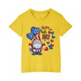 thumbnail image 1 of Birdeem Chemises pour Filles Tout-Petits Enfants Garçons Filles T-Shirt en Coton Mode Mignon Col Rond Imprimé Jour de l'Indépendance Tee Manches Courtes, 1 of 12
