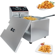8.4 QT Commercial Deep Fryer - Stainless Steel Electric Countertop Fryer with Basket and Adjustable Temperature Control