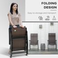 thumbnail image 4 of Outsunny Set of 2 Outdoor Wicker Folding Chairs with Adjustable Backrest, 4 of 10