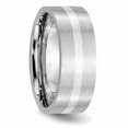 thumbnail image 4 of Cobalt Sterling Silver Inlay Satin 8mm Flat Band Size 12.5, 4 of 6