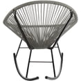 thumbnail image 2 of Acapulco Rocker Chair – Stylish Indoor -Outdoor Rocking Chair with a Comfortable Grey Woven Seat and Sleek Black Frame, Perfect for Relaxing in Your Garden, Patio, or Balcony, 2 of 3