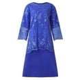 thumbnail image 3 of Womens Plus Size Evening Dress Lace Embroidery Two Piece Set Temperament Fit Dress, 3 of 5