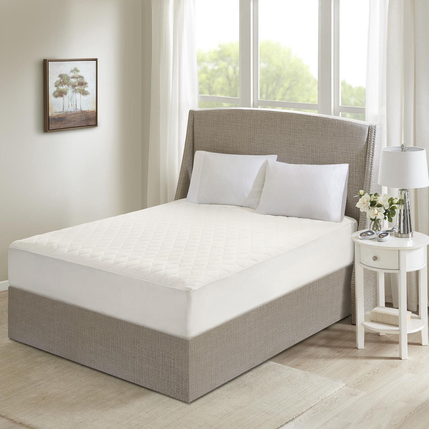 Couvre-matelas chauffant en coton Home Essence Apartment