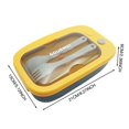 thumbnail image 3 of Oleegame 1PC Bathtub Drain Stopper Box Compartment Japanese Lunch Box With Spoon And Fork 2 Tier Stackable Lunch Containers For Kids And Adults Blue, 3 of 5