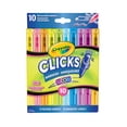 thumbnail image 2 of Marqueurs rétractables Clicks Crayola - Néon, ensemble de 10, 2 of 5