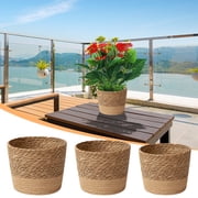 Vaidha Flower Pots Cover Storage Basket Plant Woven Basket Planter Straw Flower Pot