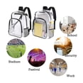 thumbnail image 4 of RXIRUCGD Heavy Duty Transparent Clear Backpack See Through Backpacks for School,Sports,Work,Stadium,Security Travel,College Black, 4 of 6