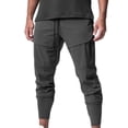 thumbnail image 3 of RKSTN Pants for Men Fall Solid Drawstring Quick Drying Pinching Training Pants Quick Drying Hiking Pants Trousers Loose Trousers Straight Leg Pants, 3 of 6