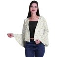 thumbnail image 1 of Moomaya Cardigan Boléro d'Été Court à Manches Évasées Intégrales Imprimé à devant Ouvert pour Femmes, 1 of 1