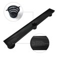 thumbnail image 4 of Neodrain 32-Inch Linear Shower Drain with 2-in-1 Flat & Tile Insert Shiny Black Cover Rectangle Shower Floor Drain Floor Shower Drain with Adjustable Leveling Feet Hair Strainer, 4 of 5