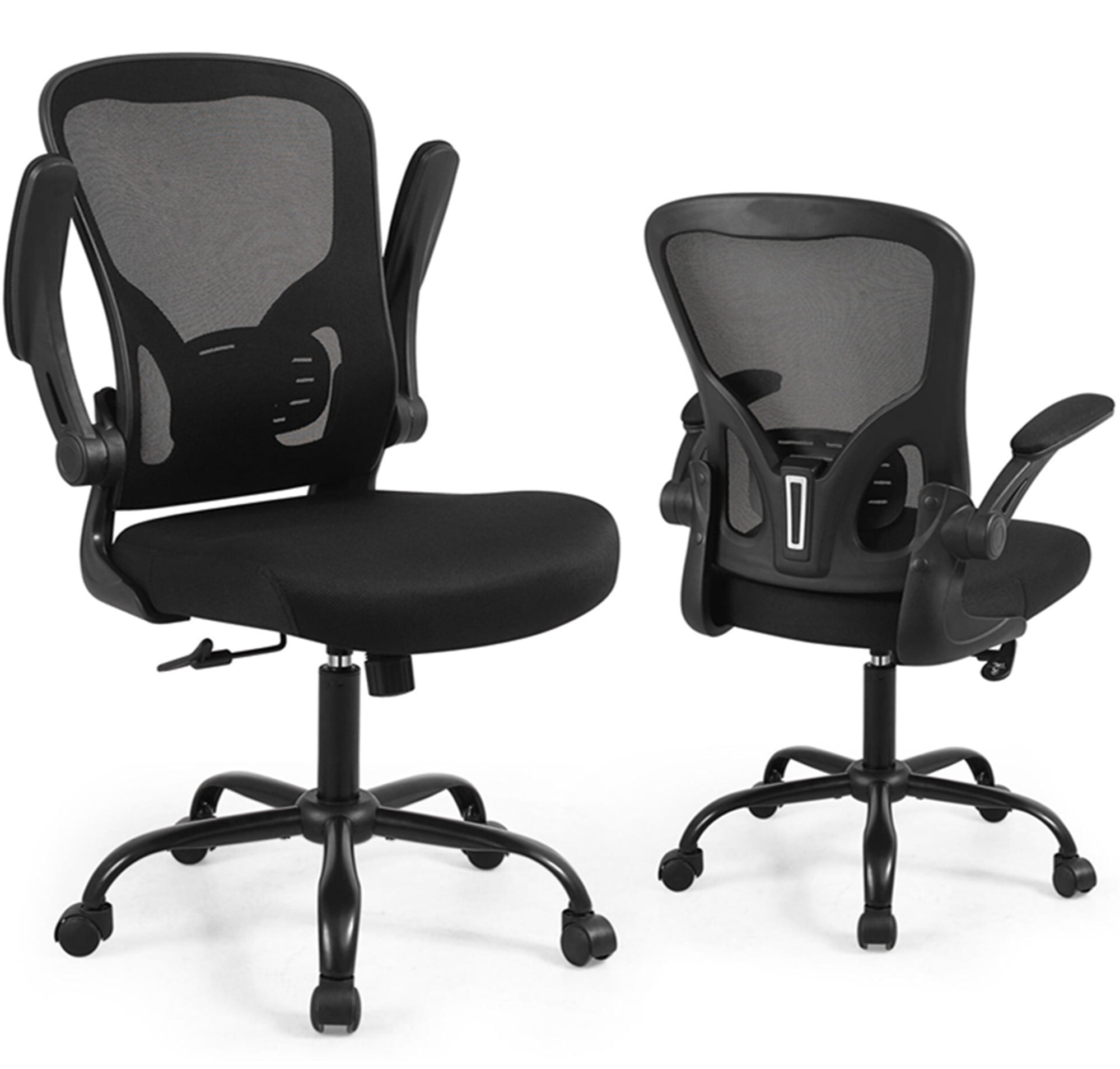Ergonomic Office Desk Chair with 3.7" Thick Seat, Lumbar Back Support and Flip-up Padded Arms, Executive Mesh Computer Chair Task Chair, 320LBS