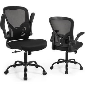 Ergonomic Office Desk Chair with 3.7" Thick Seat, Lumbar Back Support and Flip-up Padded Arms, Executive Mesh Computer Chair Task Chair, 320LBS