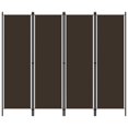thumbnail image 1 of vidaXL 4-Panel Room Divider Brown 200x180 cm, 1 of 4