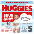 thumbnail image 1 of Huggies Snug & Dry Baby Diapers, Size 5 (27+ lbs), 136 Count, 1 of 7