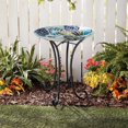 thumbnail image 1 of Hometrends Bain d'oiseau tropical en verre avec support, 1 of 8