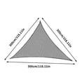 thumbnail image 3 of Sentmoon Outdoor Sun Shade Sun Shade for Car Windshield Sun Protection Triangular Shade Garden Swimming Pool AntiUV Shade Cloth Tarpaulin, 3 of 6