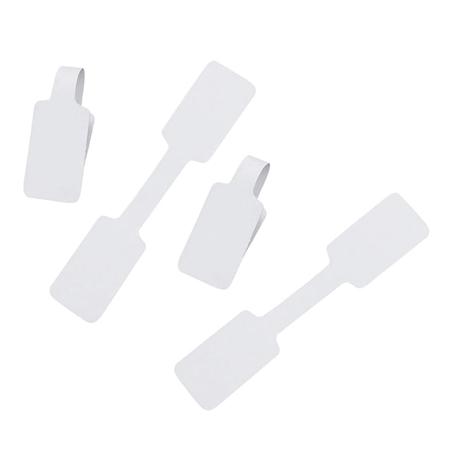 300 Pcs Étiquettes Adhésives pour Bijoux, Étiquettes de Prix Vierges, Bague Carrée, Collier, Attelle, Étiquettes de Prix pour Magasin, Centre Commercial, Bureau, Blanc