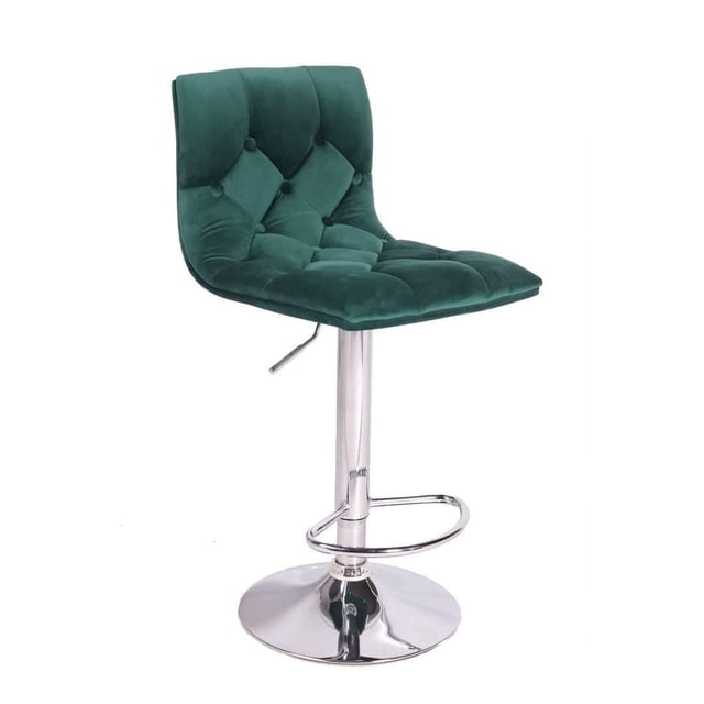 Tabouret pivotant en velours