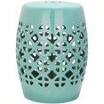thumbnail image 1 of Safavieh Tabouret de Jardin en Céramique à Treillis Rond Bleu Œuf, 1 of 1