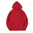 thumbnail image 1 of MeetoTime Fall Long Sleeve Hooded Sweatshirt for Women Fleece Oversized Pocket Hoodie Pullover Tops, 1 of 6