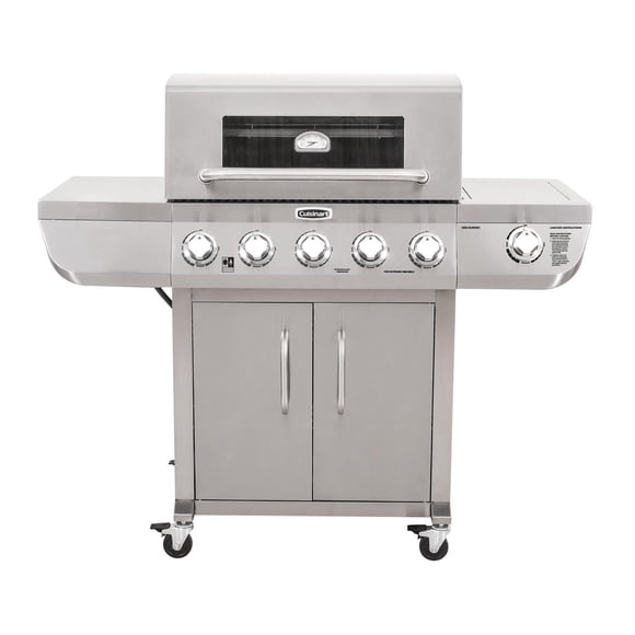 Cuisinart Gril à gaz à cinq brûleurs avec deux vannes de carburant