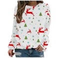 thumbnail image 2 of Costumes de Noël en Solde Mode Femmes Imprimé Manches Confortable Respirant Sweat-Shirt Col Rond Surdimensionné pour Femmes, 2 of 5