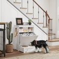 thumbnail image 2 of PawHut Pet Feeder Station Storage Cabinet, Storage Container, White, 2 of 10