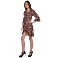 thumbnail image 2 of Moomaya Printed Ruffle Style Above Knee Length Bridesmaid Robe Rayon Bathrobes, 2 of 5