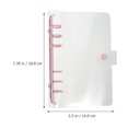 thumbnail image 3 of 2pcs Notebook Binder A6 Clear Binder Household Binder Reusable Notebook Shell Office Binders, 3 of 8