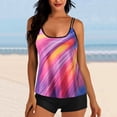 thumbnail image 1 of EGNMCR Bikini Set Swimsuits For Women Two Piece Bathing Suits Floral Print Tank Tops With Boyshorts Swimming Suits, 1 of 1