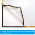 thumbnail image 3 of Unique Bargains 12"x17" Magnetic Display Frame A3 Adhesive Magnetic Sign Holder Golden 5 Pack, 3 of 6
